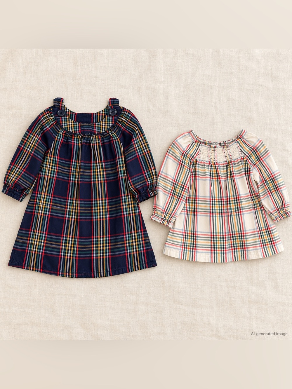Hanna Andersson Plaid Dress & Smocked Top Bundle 12–18M